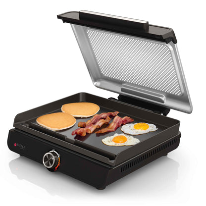Ninja Sizzle Indoor Griddle, 14", Nonstick, Dishwasher Safe, Easy Cleanup, Black, Stainless Steel, GR100GDL