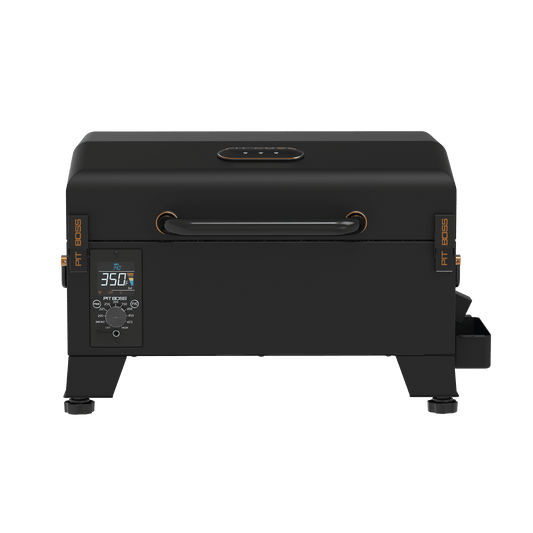 Pit Boss Pit Stop Tabletop 250 Sq in Wood Fired Pellet Grill and Smoker – Onyx Series