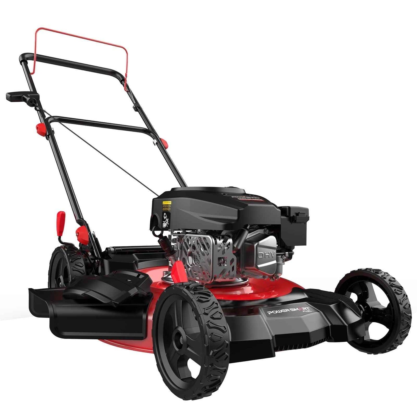 PowerSmart Gas Lawn Mower, 21 inches 144cc 2-in-1 Walk-Behind , Side Discharge Push Lawn Mower