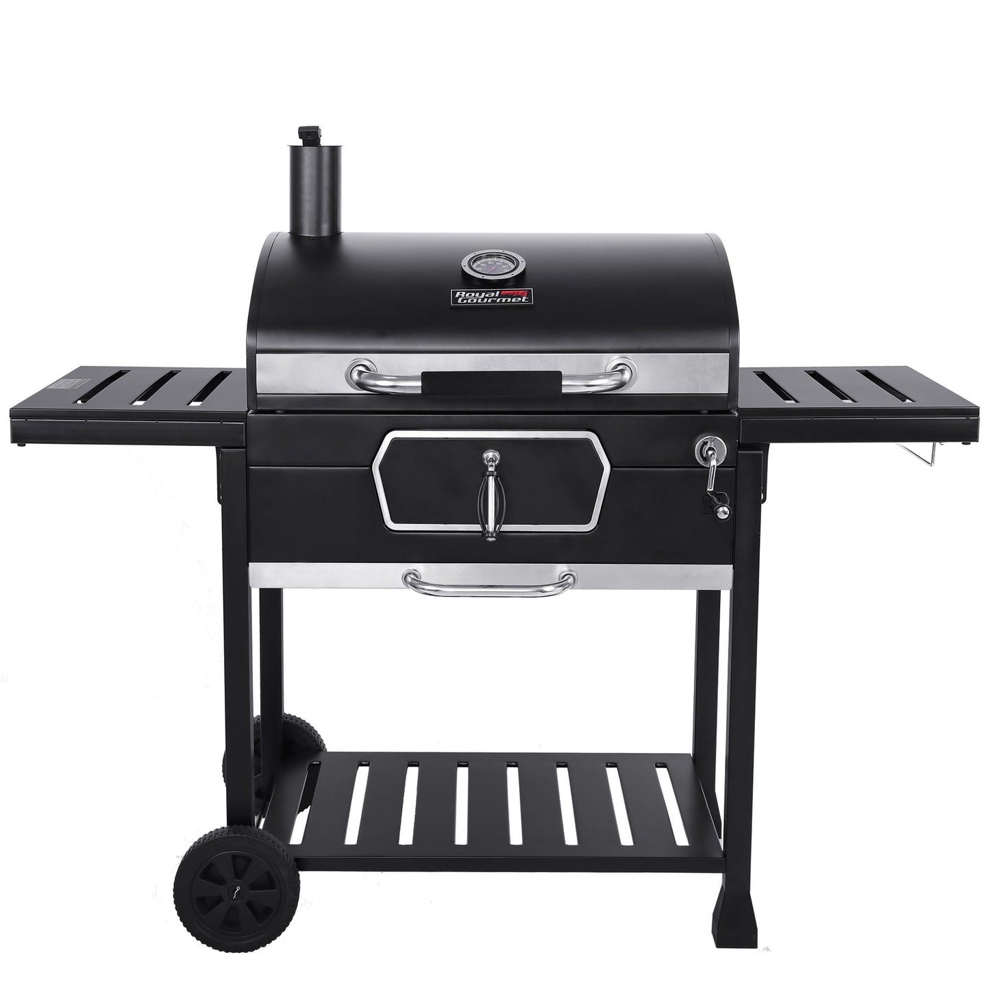 Royal Gourmet 30" CD2030AN Deluxe Charcoal Grill, BBQ Smoker Picnic Camping Patio Backyard Cooking, Black