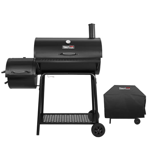 Royal Gourmet CC1830FC 30" Charcoal Grill with Offset Smoker, With Cover
