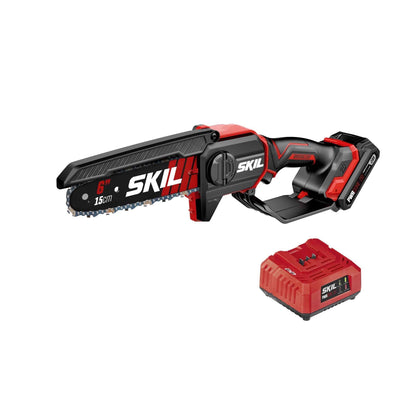 SKIL PR0600B-11 PWR CORE 20V Brushless 6-inch Pruning Saw Kit, with 2.0Ah Battery and Charger