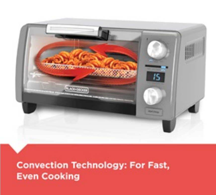Black & Decker Crisp 'N Bake Air Fry Digital 4-Slice Toaster Oven