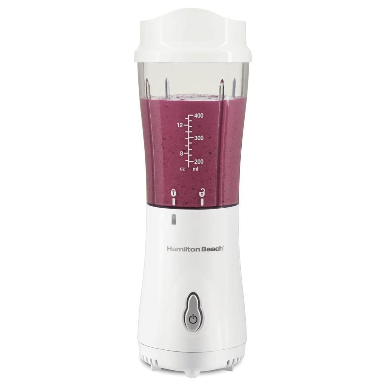 Hamilton Beach Single-Serve Personal Blender – White – 14oz