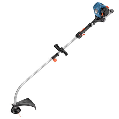 SENIX 17.7" 26.5cc 4-Cycle Gas Weed Eater, 11.3lb Curved Shaft Handle Adjustable String Trimmer Weed Wacker, GTC4QL-L