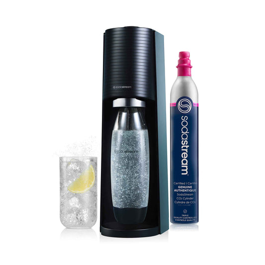 SodaStream Terra (Black) Sparkling Water Maker with CO2 and Carbonating Bottle
