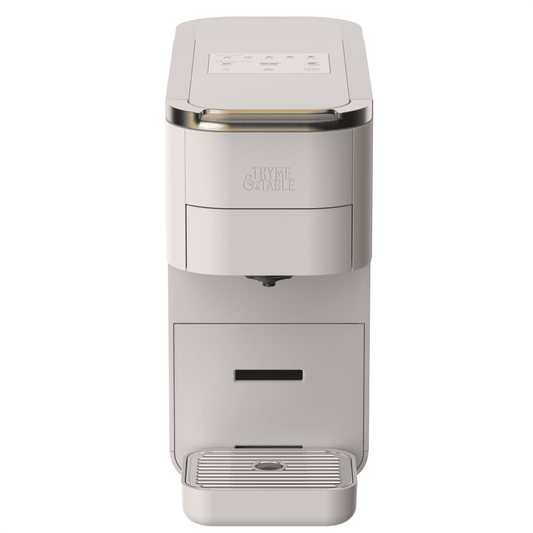 Thyme & Table Multi Capsule Coffee Machine, Universal Capsule Compatible with Espresso and Coffee, One-Touch Controls, Sand White