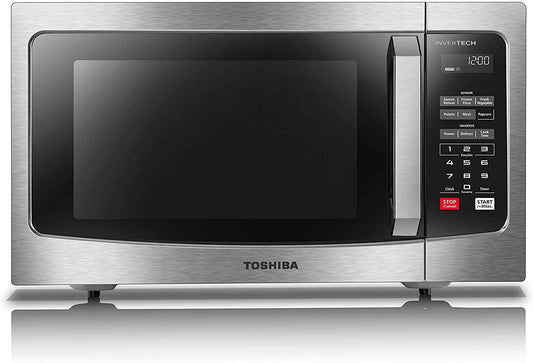 Toshiba 1.6 cu. ft. Microwave Oven with Inverter Technology, 1250 Watts, LCD Display and Smart Sensor, Stainless Steel, ML-EM45PIT(SS)