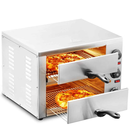 VEVOR Electric Pizza Oven for Countertops, 12-inch, 1700W, with Temp Control & 0-120 Min Timer, Even Baking Technology & Easy Clean Crumb Tray, Ideal for Both Commercial & Home Kitchens