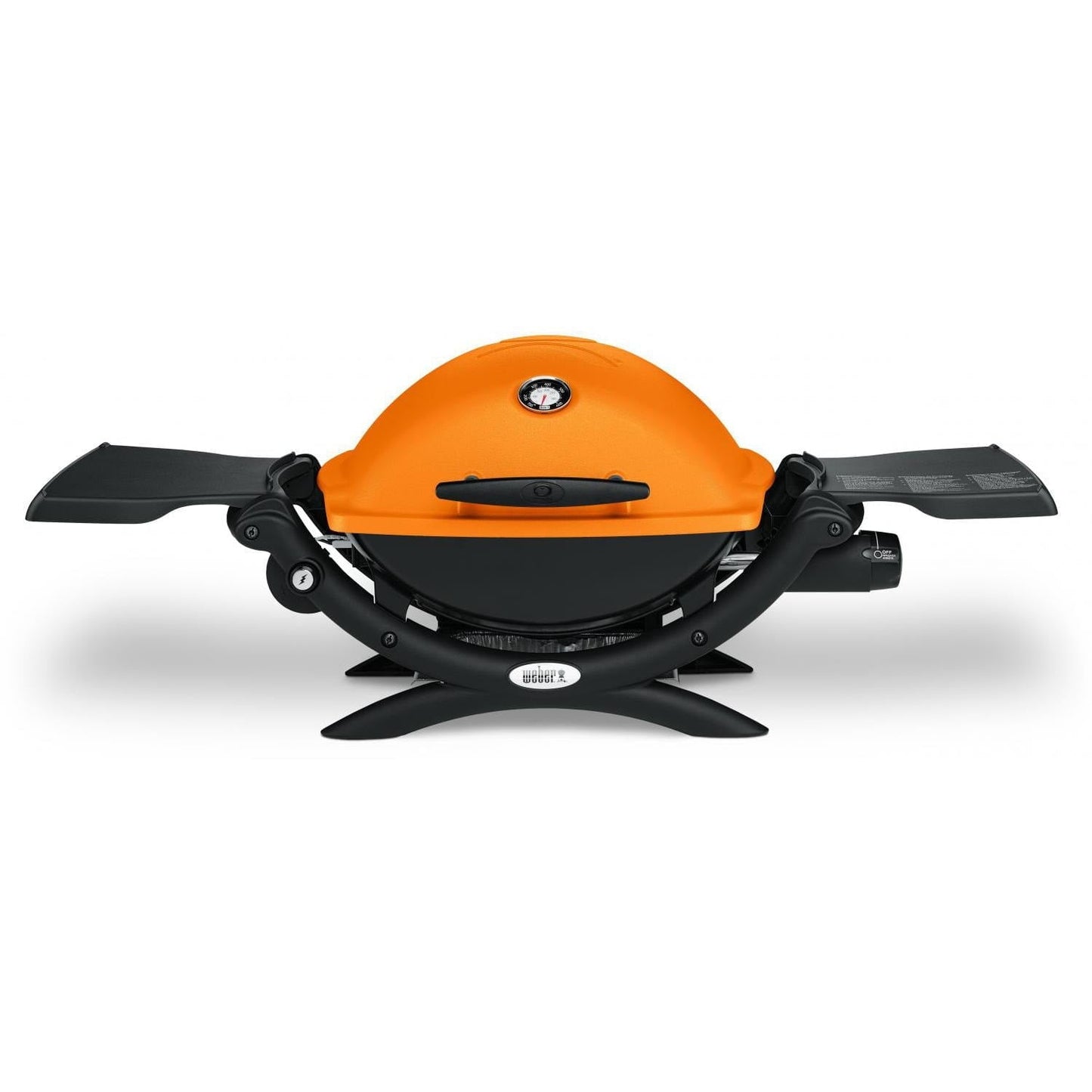 Weber Q 1200 Portable Single Burner Propane Gas Grill, Orange