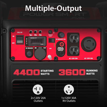 PowerSmart 4400-Watt Powered for Outdoor and Home Use, EPA Compliant Gas Portable Inverter Generator