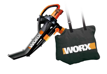 WORX WG509 Corded Electric TriVac Blower/Mulcher/Vacuum & Impellar Bag and Strap