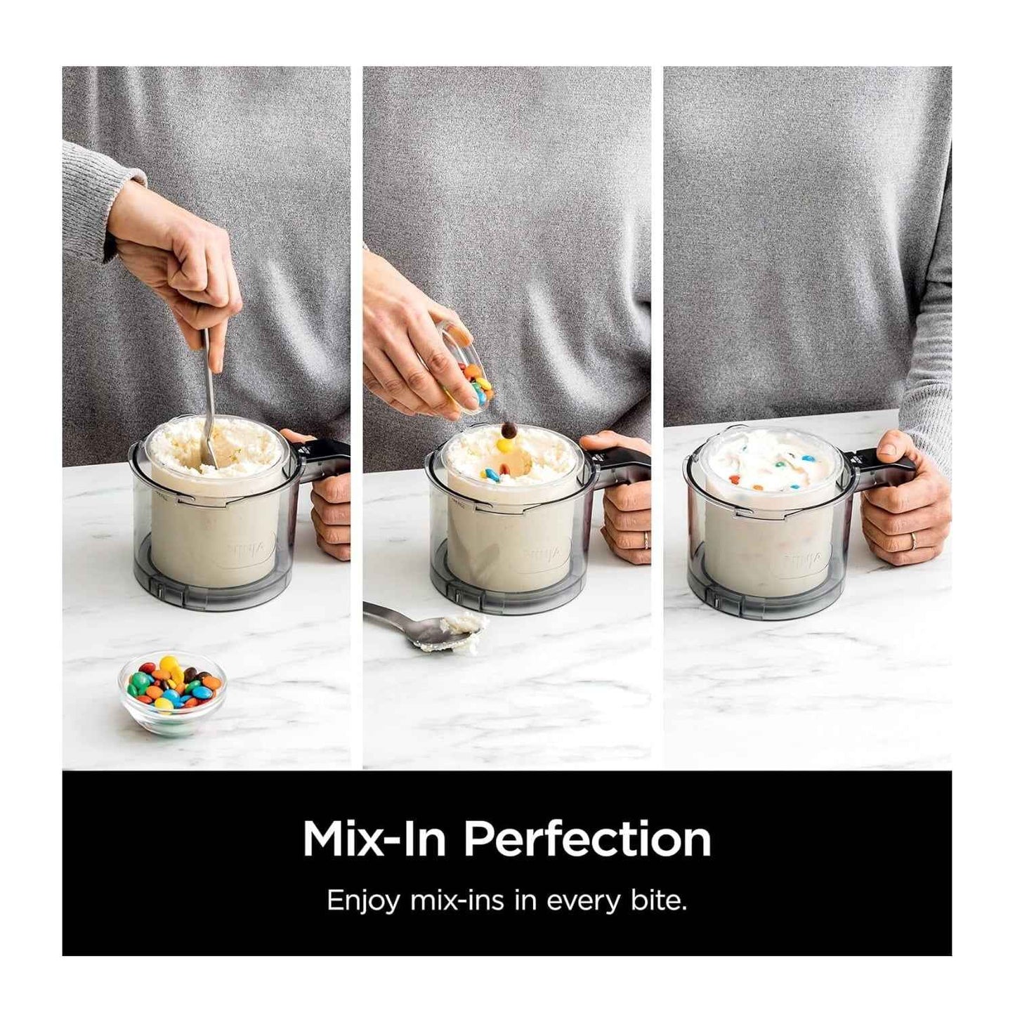 Ninja NC301 CREAMi Ice Cream Maker with 7 One-Touch Programs for Gelato, Mix-ins, Milkshakes, Sorbet, Smoothie Bowls and More (Rose Gold)