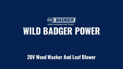 WILD BADGER POWER 20V Weed Wacker, Leaf Blower, Wheeled Edger Kit Electric with 2 * 2Ah Battery & Charger, String Trimmer, Lightweight, Adjustable Telescopic Shaft, Fast-Charging