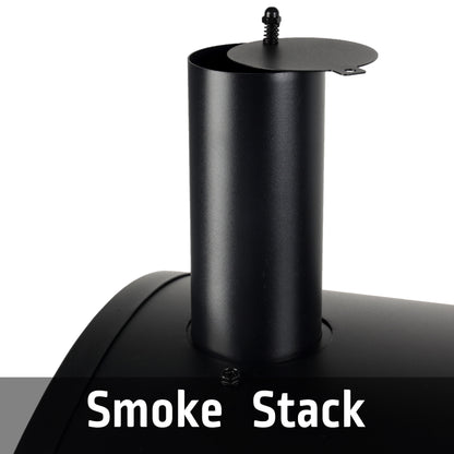 Expert Grill 28" Charcoal Offset Smoker Grill with Side Firebox, Black, New