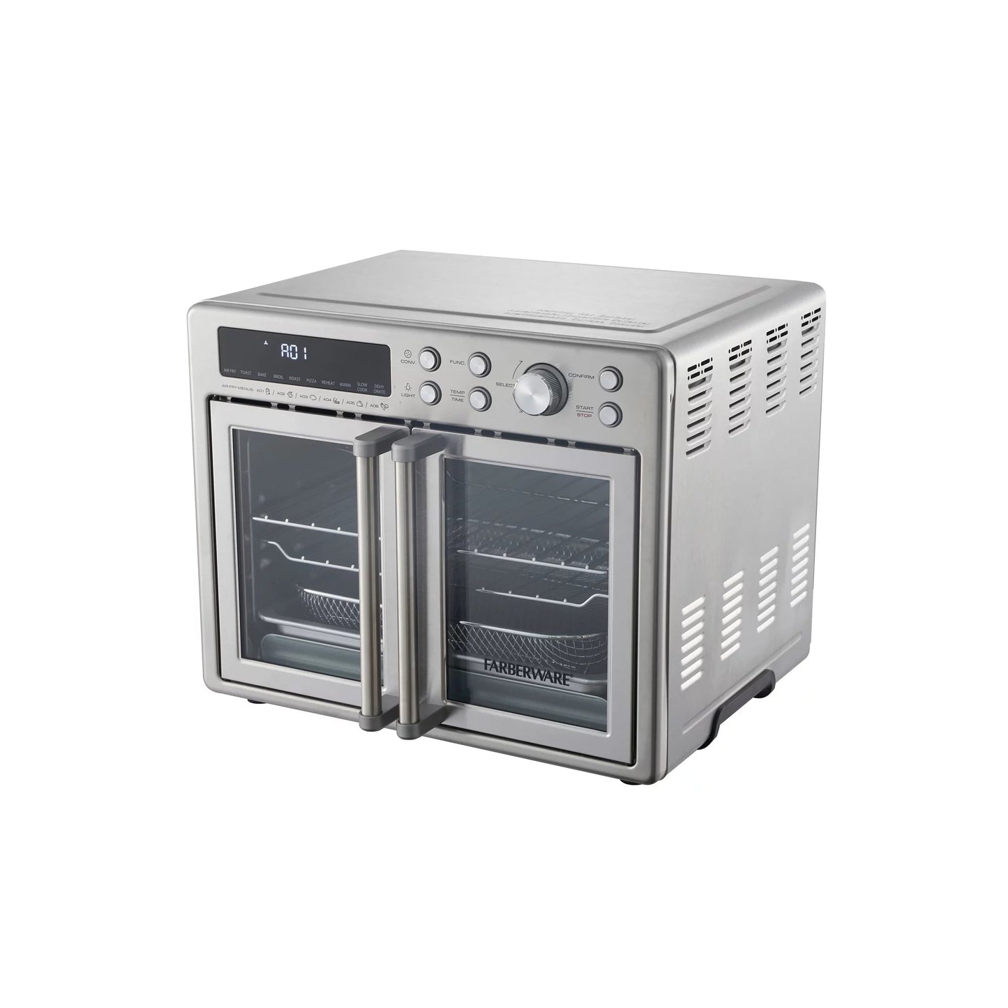 Farberware FW12-100024316 Brand 25L 6-Slice Toaster Oven with Air Fry French Door