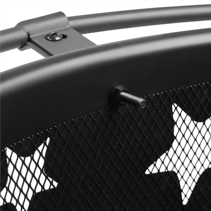 Yaheetech 30'' Outdoor Iron Round Fire Pit, Black, Wood