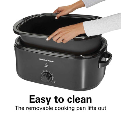 Hamilton Beach 20 Quart Electric Roaster Oven with Removable Pan, Black