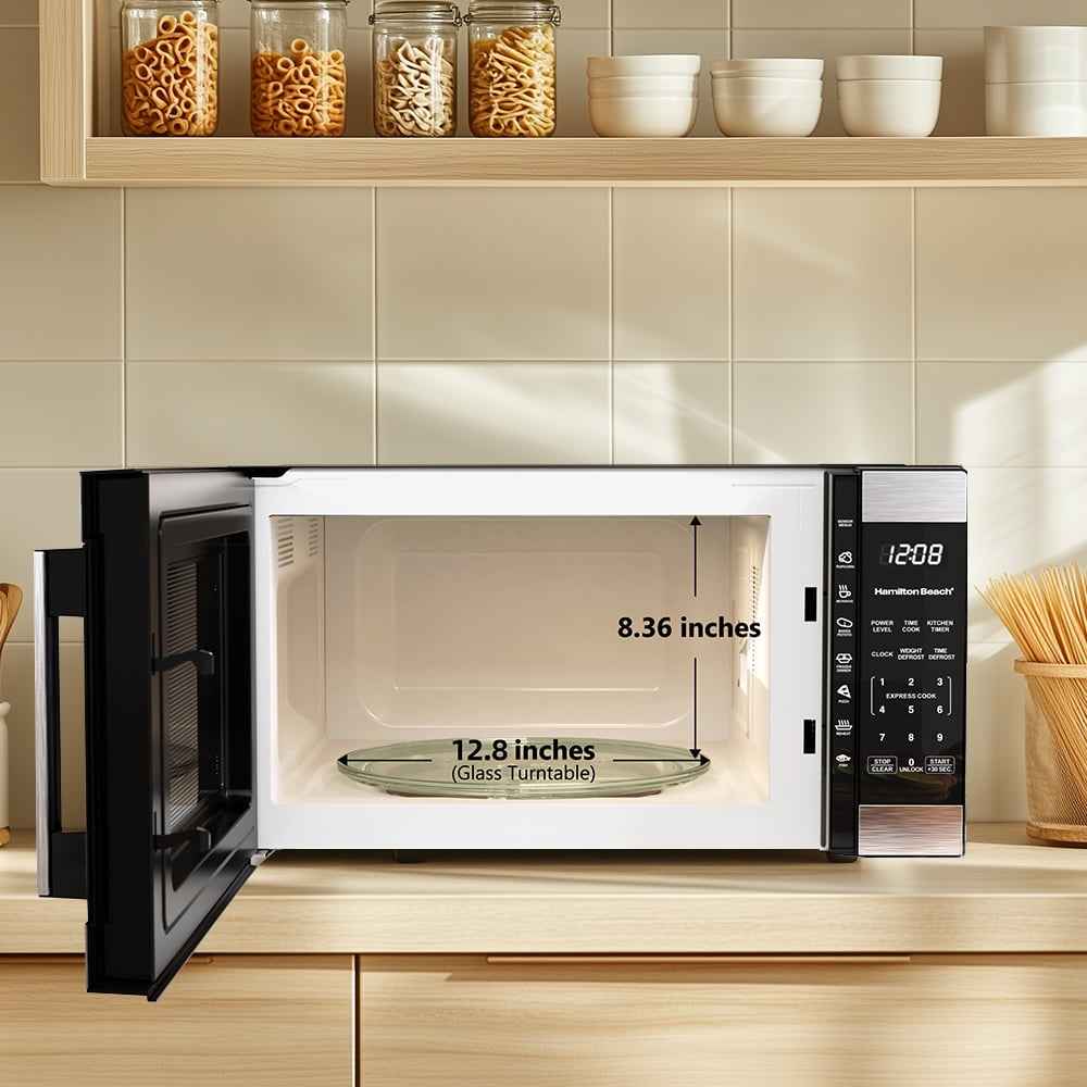 Hamilton Beach 1.6 Cu ft Sensor Cook Countertop Microwave Oven in Stainless Steel, New