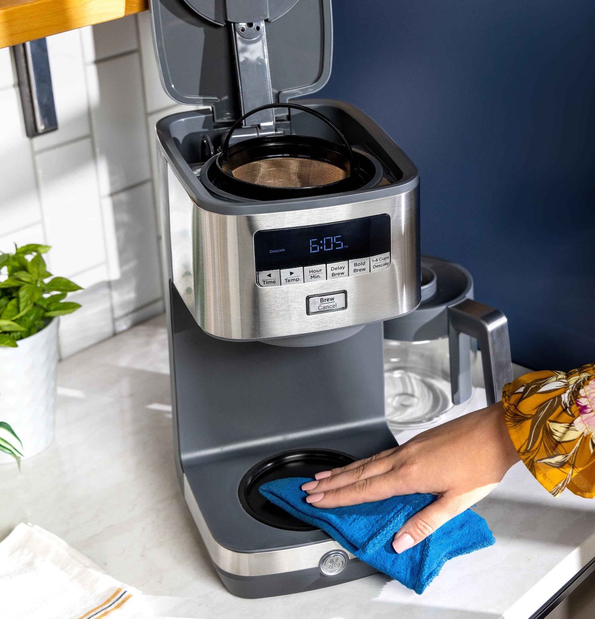 GE Stainless Steel 12-Cup Coffee Maker