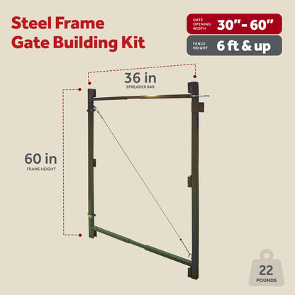 Adjust-A-Gate Steel Frame Gate Kit, 36"-60" Wide Opening Up To 7' High (5 Pack)