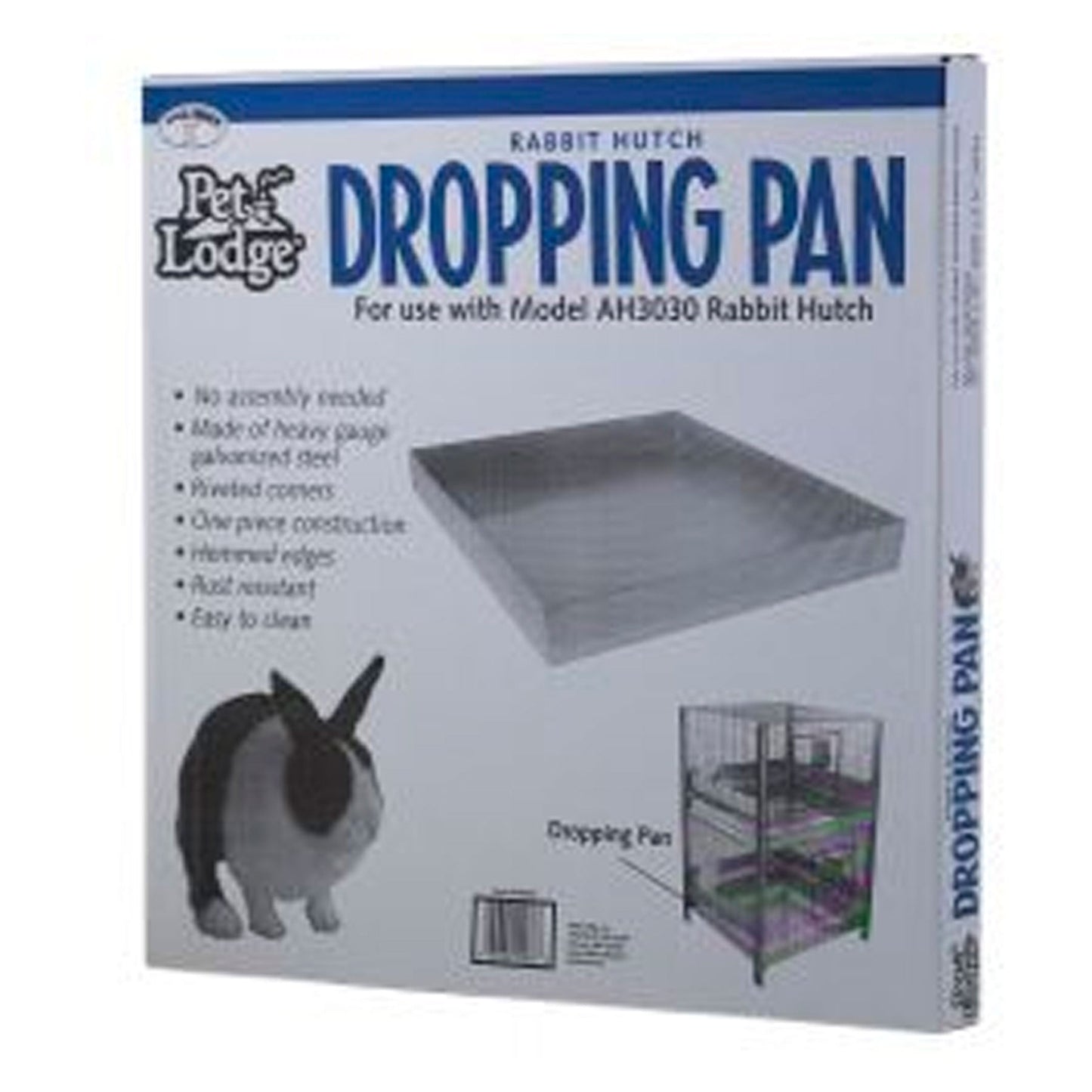 Miller Manufacturing Pet Lodge 30 x 36 Inch Metal Rabbit Hutch Dropping Pan
