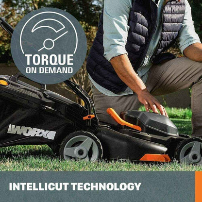 Worx WG743 40V Power Share 4.0Ah 16" Cordless Lawn Mower (Battery & Charger Included)