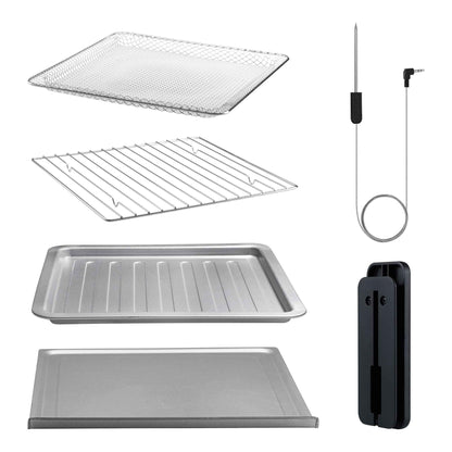 Gourmia 6-Slice Digital Toaster Oven Air Fryer, with 18 One-Touch Presets & Temp Probe, Stainless Steel