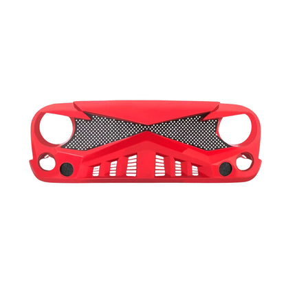 AMERICAN MODIFIED Hawke Front Replacement Grille for 07-18 Jeep Wrangler JK, Red - Find Fresh Goods