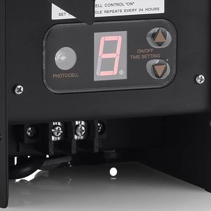 Fusion 300 Watts Low Voltage Stake Light Transformer with Built-In Timer, Black