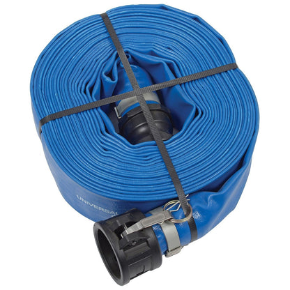 Apache 98138049 PVC Lay Flat Hose 2 Inch Diameter 50 Foot Length 70 psi, Blue