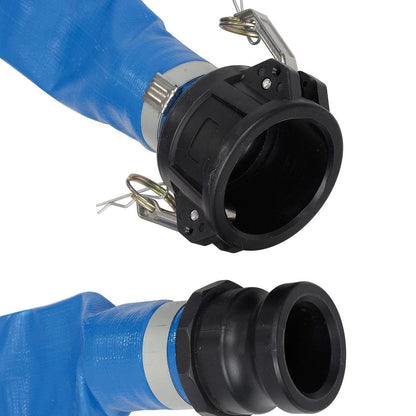 Apache 98138049 PVC Lay Flat Hose 2 Inch Diameter 50 Foot Length 70 psi, Blue