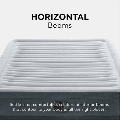 Intex Comfort Deluxe Dura-Beam Plush Air Mattress Bed with Built-In Pump, Full
