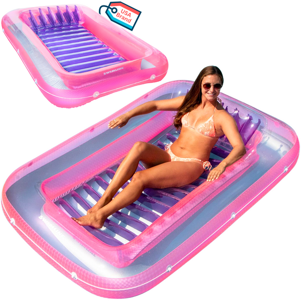 New Swimline 9052 71" Swimming Pool Inflatable Suntan Tub Float Lounge