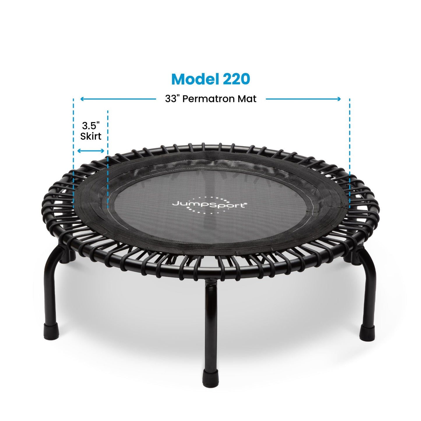 JumpSport 220 Small Rebounder for Adults, 39" ESSENTIAL Home Fitness Trampoline
