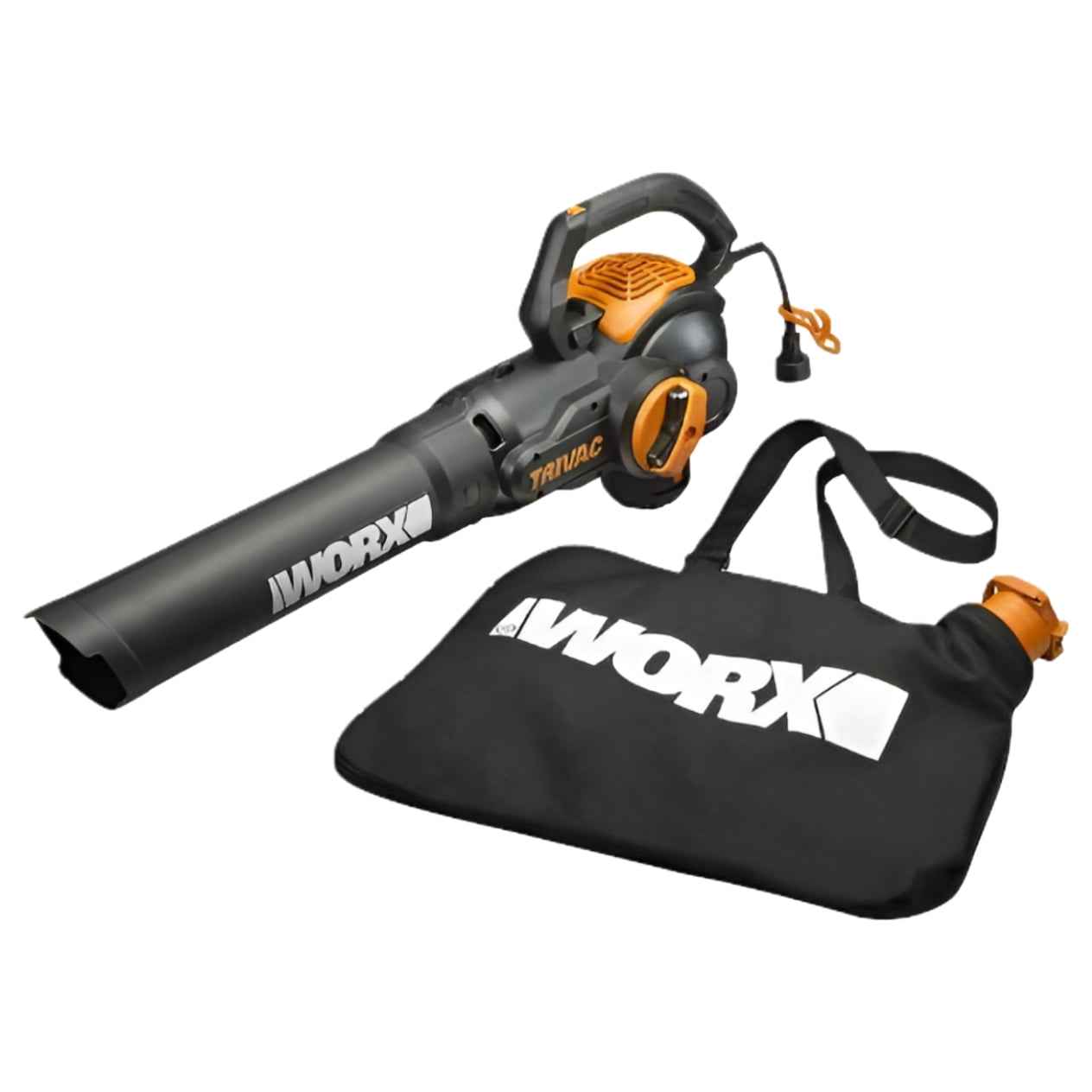 Worx WG524 12 Amp TRIVAC 3-in-1 Electric Leaf Blower/Mulcher/Vac with Leaf Collection System