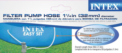 Intex Pump Replacement Hose Adapter A w/ Collar & 1.25” Pool Pump Hose (2 Pack)