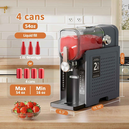 BIZAURA Slushie Machine, Slushy Machine for Home No Ice Need, Professional Frozen Drink Maker, 6 Presets for Milkshakes, Frappés, Slush, Ice Cream
