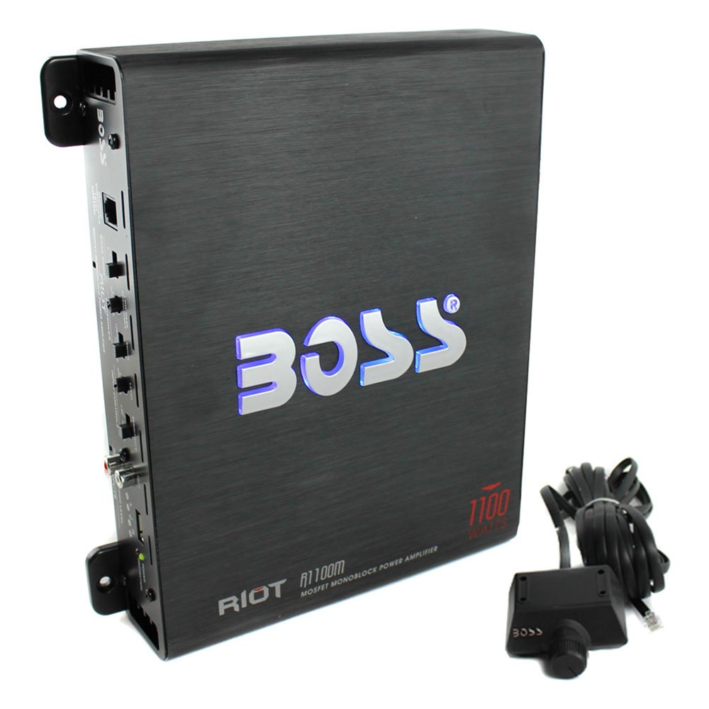 Boss Riot 1100 Watt Monoblock Car Amplifier with 8 Gauge Installation Wiring Kit - Find Fresh Goods