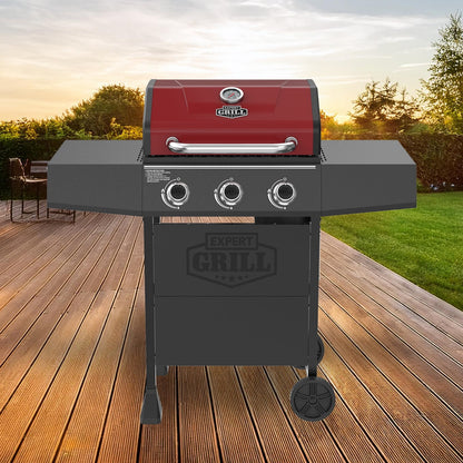 Expert Grill 3 Burner Propane Gas Grill in Red