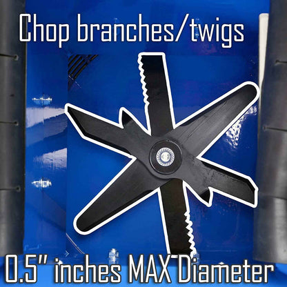 Landworks Electric Leaf Shredder & Mulcher 0.5” 15 AMP 120V Corded Electric Chipper