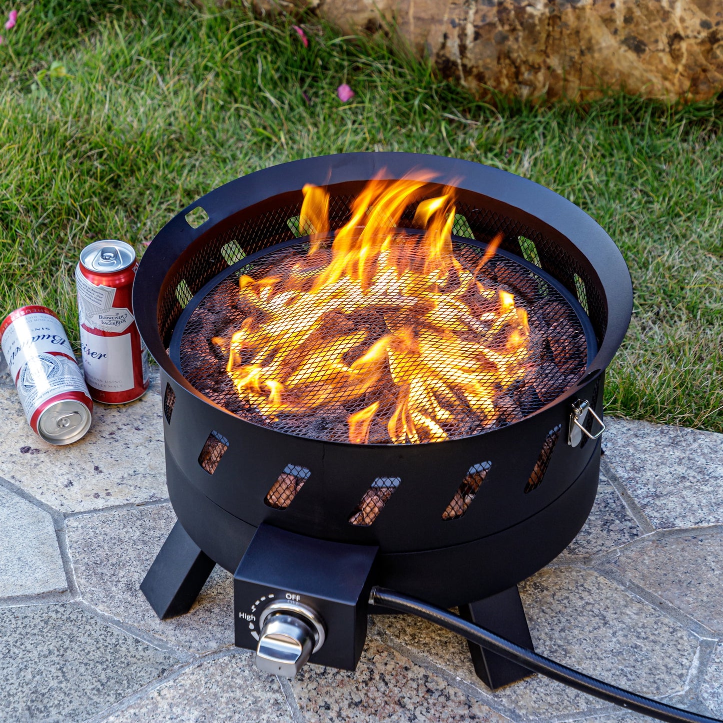 Lava Star Portable Propane Outdoor Fire Pit 17.3-Inch 50,000 BTU Camping Gas Firepit