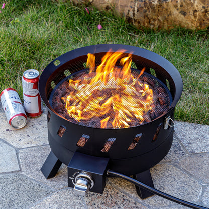 Lava Star Portable Propane Outdoor Fire Pit 17.3-Inch 50,000 BTU Camping Gas Firepit