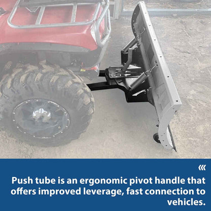 Kojem Snow Plow Blade Universal Kit Steel White Adjustable 48" Complete for ATV Honda Kawasaki Polaris Aeon Crossland Arctic-Cat Alterra