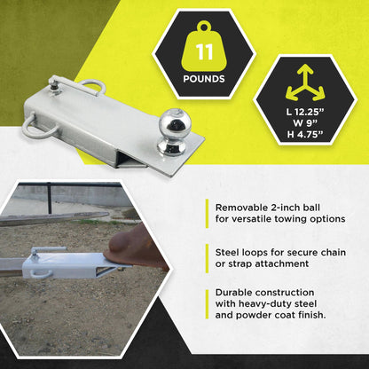 Field Tuff Robust Ball Mount Attachment with Steel Loops for Forks up to 5 Inch - Find Fresh Goods