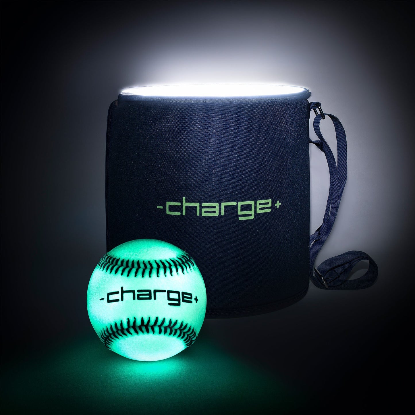 Chargeball Glow In The Dark Baseball PRO Kit with LED Charging and Carrying Bag