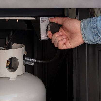 Endless Summer 28-Inch "The Wakefield " Square Propane Gas  Outdoor Fire Pit - Grey & Black