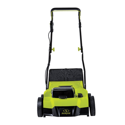 Sun Joe 14" Cordless Brushless Dethatcher + Scarifier, 5 Positions, 2 x 4.0-Ah Batteries & Charger