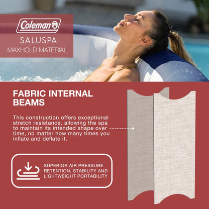 Coleman SaluSpa Atlantis AirJet Hot Tub with 2-Pack of Bestway SaluSpa Spa Seat
