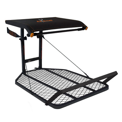 Big Game Captain XC Steel Hang-On Treestand w/14 x 8 in. Flip-Back Seat, Black